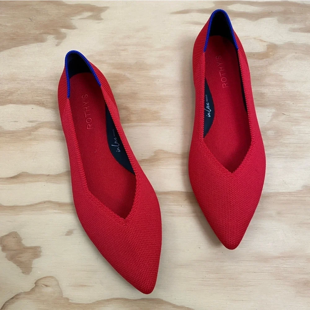 Rothy's The Point II in Lollipop Red